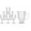 Jogo de 06 Taças com Jarra Crystal 1L Ellegance Lux 
