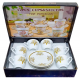 Kit Mini Xicaras de Porcelana Cafe Expresso Luxx Ellegance 12PC 80ml