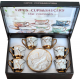 Kit Mini Xicaras de Porcelana Cafe Expresso Luxx Path 12PC 80ml 
