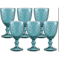 Jogo de Ta&ccedil;as Luxx Ellegance 330ml 6 und Cristal Green Metalizado