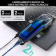 Maquina Cortar Cabelos sem Fio 5W Lumiar 4 Pentes Blue USB