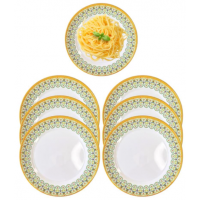 Jogo de Pratos de Sopa em Plastico Acrilico Decorratt 25cm