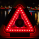 Mini Triangulo Luminoso Automotivo de Segurança com Lanterna 