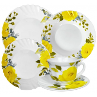 Jogo de Jantar 20 PC Lirios de Valle em Ceramica Alto Brilho Estampado
