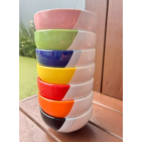 Kit de Potes Bowls em Ceramica Alto Brilho Colorido 6UND