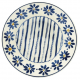Jogo de Jantar Flowers Line Blue Ellegance 20PC Ceramica Alto Brilho