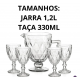 Jogo de Taças Luxx Ellegance 330ml Crystal com Jarra