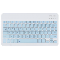 Mini Teclado Blueth para Tablets Recarregavel USB-C Branco Azul