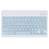 Mini Teclado Blueth para Tablets Recarregavel USB-C Branco Azul