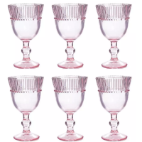 Jogo de Ta&ccedil;as Luxx Ellegance 330ml Rose 06UND