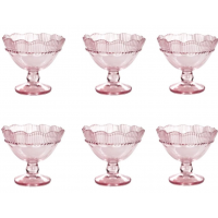 Jogo de Ta&ccedil;as Sobremesa Luxx Ellegance 270ml Rose 06UND