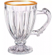 Jogo de Canecas Taça Luxx Gold Ellegance 190ml Borda Dourada
