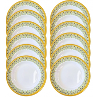 Jogo de Pratos de Sopa em Plastico Acrilico Decorratt 25cm