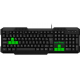 Teclado Padrao Black Green Gamer ABNT2 USB