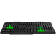 Teclado Padrao Black Green Gamer ABNT2 USB