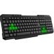 Teclado Padrao Black Green Gamer ABNT2 USB