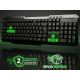 Teclado Padrao Black Green Gamer ABNT2 USB