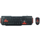 Kit Teclado e Mouse Padrao Black Red Gamer ABNT2 USB