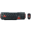 Kit Teclado e Mouse Padrao Black Red Gamer ABNT2 USB