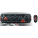 Kit Teclado e Mouse Padrao Black Red Gamer ABNT2 USB