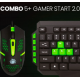 Kit Teclado e Mouse Padrao Black Red Gamer ABNT2 USB