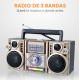 Mini Radio Retro AM FM Blueth USB SD 3W Stereo com Bateria