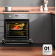 Forno de Embutir EOS 72L Vidro Espelhado com Grill Assa por Convecção 220V com Timer