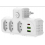 Tomada 3 Pontos com USB-C e USB-A