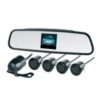 C&Acirc;MERA DE R&Eacute; + RETROVISOR LCD COLOR LCD 3.0 + 4 SENSORES ESTACIONAMENTO