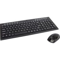 KIT Teclado + Mouse Wireless Sem Fio PiscBlack