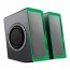 CAIXA DE SOM 20W GREEN LED USB - MULTILASER
