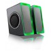 CAIXA DE SOM 20W GREEN LED USB - MULTILASER