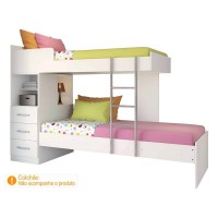 CAMA BELICHE SOLTEIRO C/ 03 GAVETAS
