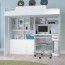 KIT DE QUARTO ARMARIO + MESA INFORMATICA - BRANCO