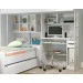 KIT DE QUARTO TRELICHE + ARMARIO + MESA INFORMATICA - BRANCO