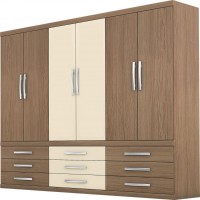 GUARDA-ROUPAS 6 PORTAS 9 GAVETAS FAMILY