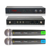 KIT MICROFONE SEM FIO COM BASE FONTE E ANTENAS