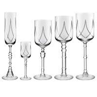 CONJUNTO DE TA&Ccedil;AS OXFORD CRYSTAL BARONESA