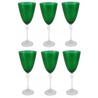 JOGO DE 6 TA&Ccedil;AS CRYSTAL L'E FINE GREEN