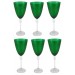 JOGO DE 6 TAÇAS CRYSTAL L'E FINE GREEN