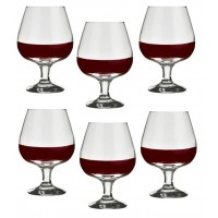 KIT 12 TA&Ccedil;AS DE CONHAQUE LE CHATEAU CRYSTAL