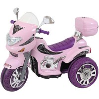 MOTO EL&Eacute;TRICA INFANTIL BRANCO COM LUZ FAROL E BUZINA - BELFIZ