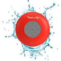 Caixa de Som Bluetooth Aquarius Rock in Rio Vemelha 3W RMS USB Resistente &agrave; &Aacute;gua