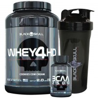 COMBO IMPORTADO BLACK - WHEY + BCAA - BLACK SKULL