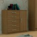 COMODA 05 GAVETAS C/ SAPATEIRA 90cm ALTO BRILHO UV MDP/MDF