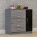 COMODA 05 GAVETAS C/ SAPATEIRA 90cm ALTO BRILHO UV MDP/MDF
