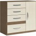 COMODA 04 GAVETAS C/ SAPATEIRA 93cm ALTO BRILHO UV MDP/MDF