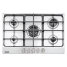 COOKTOP A GÁS TRAMONTINA 5 BOCAS INOX ESCOVADO C/ ACENDIMENTO AUTOMATICO