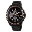 RELOGIO SKMEI CLASSIC MEN BLACK/GOLD VIDRO EM CRISTAL MINERAL