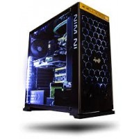 GABINETE ATX PRETO DOURADO COM JANELA